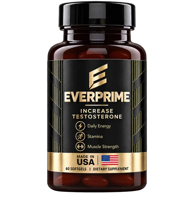EVERPRIME bottle with its original black and gold label